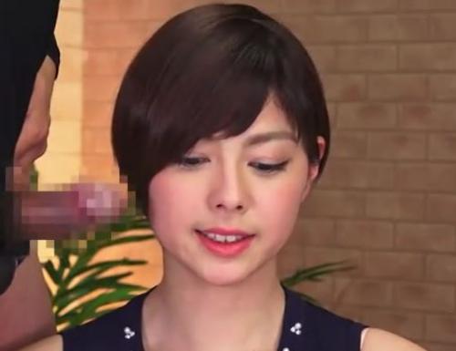 【放送事故】ニュース番組中、清楚系ショートカットの美人女子アナの顔にチンコを擦り付ける痴漢ドッキリｗ