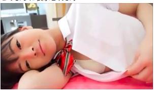水着姿のロリJCが着エロにチャレンジw若い未熟な果実を堪能！