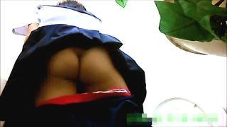 ※盗撮犯動画の流出【個人撮影 jcトイレ】ケツまでモロ見えガチロリ制服美少女中学生処女おしっこ