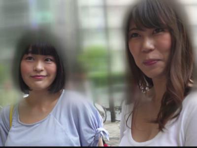 《親子ナンパ》買い物中の四十路人妻と娘をゲット☆「娘の前で困りますっ」と驚くものの実は嬉しさでマン汁垂らしてた奥さんw
