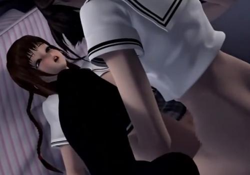 【3Dエロアニメ】アナタは誰！？突然侵入してきた美人JKに巨根が生えてる！？