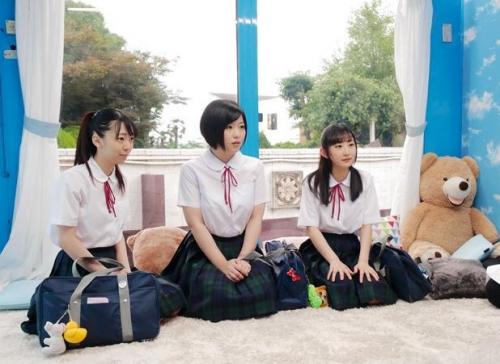 ＜マジックミラー号＞田舎の制服JK3人が初めてのえっちで気持ちよくなる