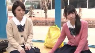 【JK】かわいい制服女子校生二人をナンパして悪戯にはめまくってしまう動画