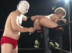 《雷電マオ》女子プロレスラーをリングでアナルファック！！