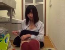 【自撮りJKのヤバイ動画流出】オナニーを自分で撮影する高●生の痴女
