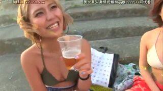 夏といえばナンパ！頭の悪そうなギャルを捕獲！酔わし手コキにフェラ＆子宮に孕ませザーメンを種付けありのフルコース～