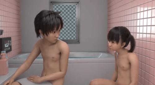 風呂場に突如として乱入してきた妹。全裸であるこの状況の目的は果たして…？