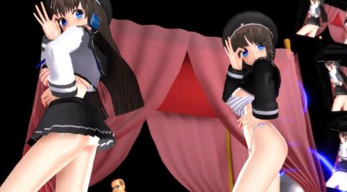 【HMV・MMD】可愛らしい2人の後ろに気になるおっさん。少女たちも気になるようでおっさんのテクニックにメロメロ。