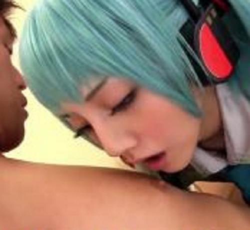 【初音ミク　3次エロ動画】ミクコスの萌え少女とラブラブセックス♡
