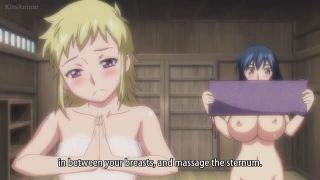 《美乳鍛錬ちちとぎ》貧乳ちゃんと爆乳ちゃんが仲良く温泉混浴しておっぱいを鍛える