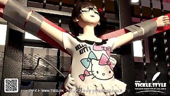 《3Dエロアニメ》メガネのロリお姉さんが完全着衣でくすぐりされてます