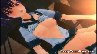 《3Dエロアニメ》ツインテール美少女jkのフェラ