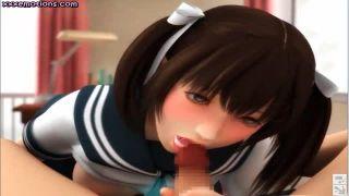 《3Dエロアニメ》ツインテールセーラー服jkのセックス