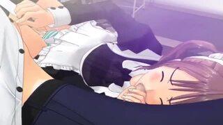 メイドちゃんのお尻の穴を舐め舐め