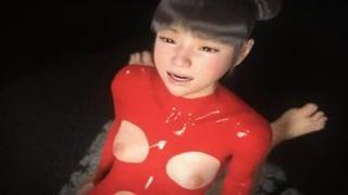《3Dエロアニメ》お団子ヘアお姉さんがぶっといチンポで凌辱される