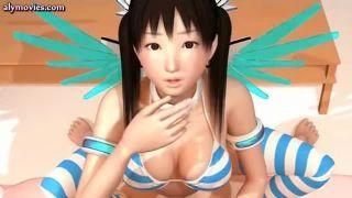 《3Dエロアニメ》天使みたいな女の子に素股される