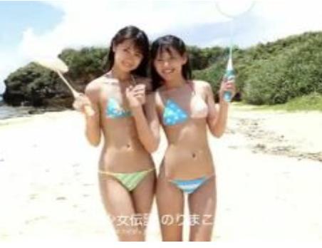 「ちょっと！気持ちぃ♡」ロリカワ美少女JCが海辺で幼いスベスベの肌を水着とともに♡