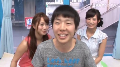 童貞男子をＭＭ号に招いてエッチなお姉さんふたりと初セックス