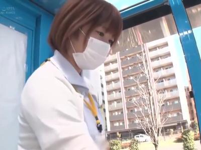 《外見える!?×素人》「イキそうですか？」ケガしてオナニーできないので素人看護婦がお手伝い！抜け確定