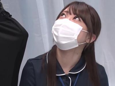 《外見える!?×素人ナンパ》「イキそうですか？」ケガしてオナニーできないので素人看護婦がお手伝い！妄想注意な18禁映像