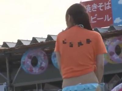 《水着×ギャル》『イヤ～やめてください…』海の家の店員さんにリモバ仕込んで悪戯乱暴！勃起不可避のメチャ抜け映像