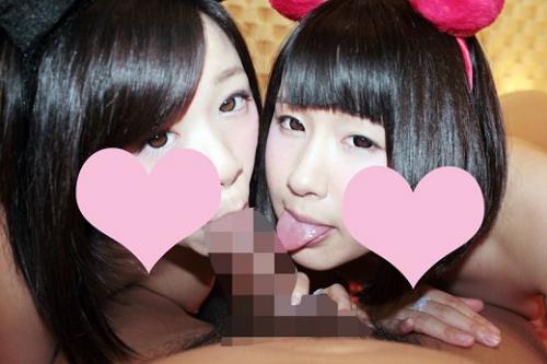 【jk】巨乳女子校生２人と生ハメ３P！jkが顔面騎乗位クンニ！２人でおっさんの肉棒をWフェラ！M字開脚で生ハメ中出し！