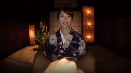 【翔田千里】極上和装美熟女が隠語手コキフェラで絶頂させてくれる