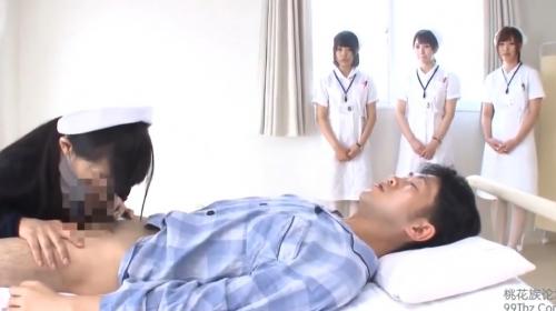 激カワナース達のフェラチオ研修！しっかりお勉強した後は実践だ！じゅぼじゅぼお口ご奉仕しちゃおうね！