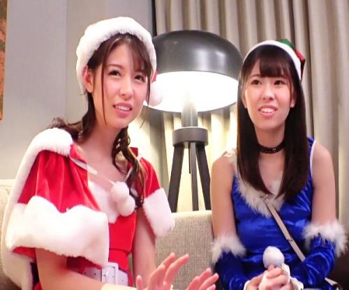今からですかぁーーー？いいけど♡サンタコスのロリ少女ふたり！無警戒にホテル連れ込まれほろ酔い気分で鬼パコ！！