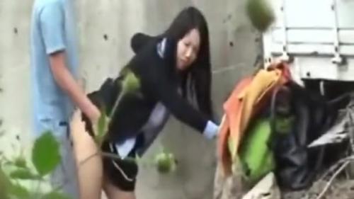 ＪＫ＊盗撮　性欲旺盛な10代カップルの野外淫交！！昼間に堂々とセックスを始めた高校生を隠し撮りの問題映像！！