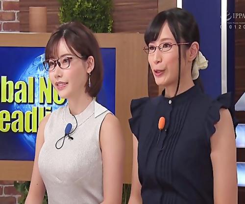 今日もスケベニュースをお届けしまーーす♡インテリのフリして超淫乱の女子アナが馬鹿エロ報道番組ｗｗｗ