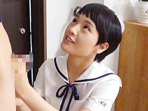 向井藍「すっごい！もうビンビンだよ♡」恥ずかしそうに照れながら勃起チンポを手コキフェラしてくれる女子校生ｗ