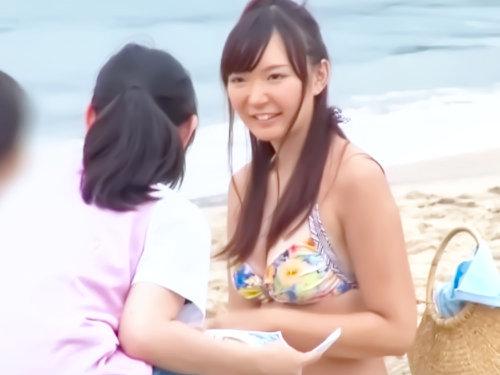 小麦色の美肌をねっちょりマッサージ？！「彼氏から見えてないよね？」MM号で発情した巨乳ロ嬢に中出し♪マジミラ号×エステ