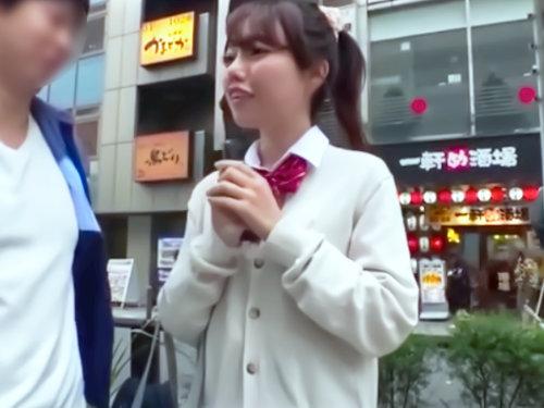 ナンパ待ちのビッチＪ系はただのダッチワイフ？！「ホテル？全然ＯＫ♡」素人女子高生の濃密エロセックス…当然中出しｗ