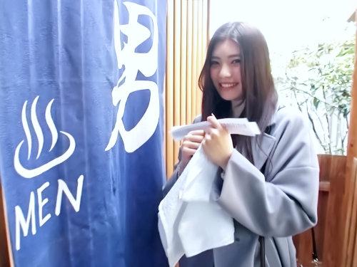 タオル一枚では隠しきれないおっきな乳房ｗｗｗｗｗ男湯チャレンジでスケベ視姦に色白裸体が真っ赤！！当然ＳＥＸな♡