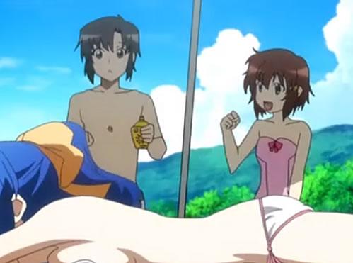 ＜＜オイルマッサージ＞＞真夏の夢のプレイでもっと破廉恥にするにはオイルぶっかけるエロアニメ動画