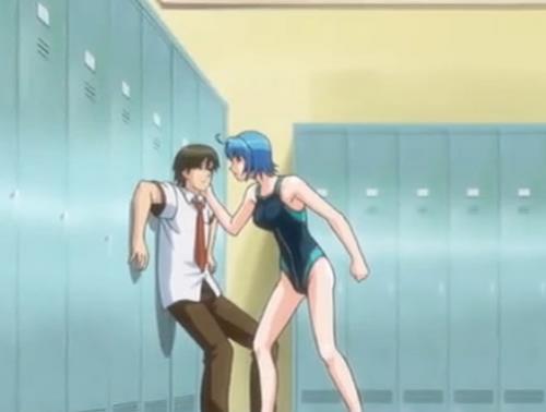 処女の先輩女子がザーメン欲しさに競泳水着で仕掛けてくるエロアニメ動画