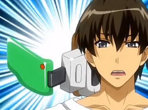 おっぱい星人におっぱいスカウターを装着させると目の前のおっぱいが丸見えになるエロアニメ動画