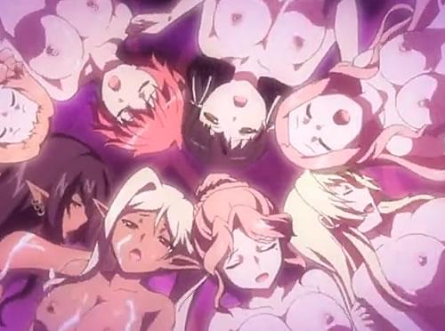 「ちんぽ…ちんぽ…ちんぽっーーーー」鬼畜レイパ集団に城を乗っ取られて姫たちが民衆の前で快楽堕ちするエロアニメ動画