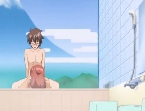 『巨乳ｘお姉さんｘ筆おろし』お風呂に浸かっていたら痴女出現して逆レイプされるショタのエロアニメ動画