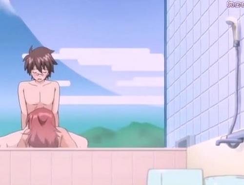 『共同お風呂ｘおねショタ』大きなお風呂で巨乳お姉さんがショタの入浴中にワザと♥エロアニメ動画
