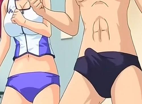 すぐ勃起するインストラクターが人妻たちを調教するエロアニメ動画