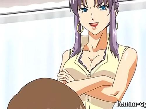 超高飛車な義母が再婚相手のダメ息子を逆レイプするエロアニメ動画