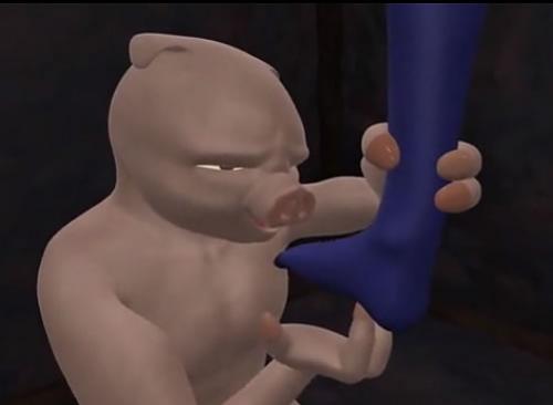 弱そうなキン肉マンみたいな変態豚が美少女を凌辱するエロアニメ動画