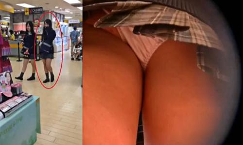 【女子高生】買い物中の無防備な女の子たちの背後からスカートをこっそり盗撮【盗撮パンチラ】