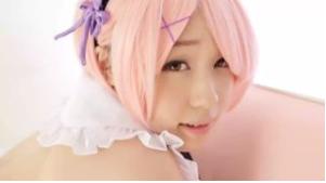 ＜貧乳アニコス娘＞バックからガン突きされてあんあん喘ぎまくるwフェラ抜きした後ぐったりしながらの恍惚な表情が萌えw