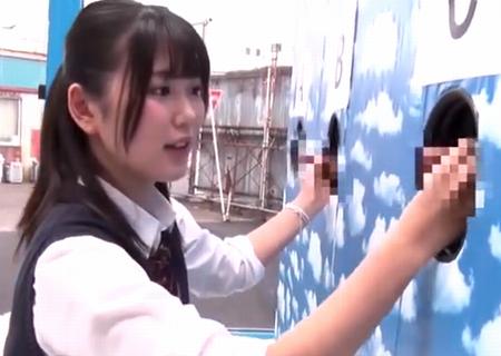 【児玉れな】壁から突き出たチンポの中からどれが彼氏の物か当てろ！当てたらマジックミラー号の中でHしてもいいよｗ