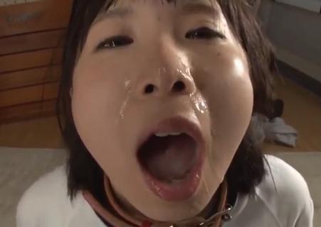 【さくらここる】四肢をテープで拘束しブルマに穴あけ肉棒注入！でもやっぱり口マンコに発射して精子飲まそうｗ
