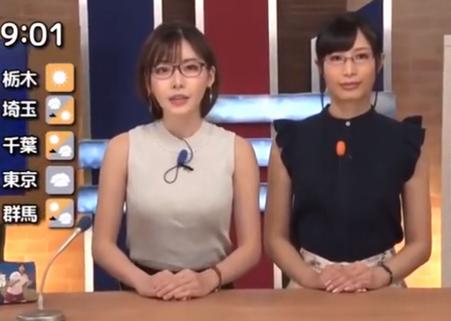 【深田えいみ 中条カノン】おチンポ挿入されても表情を変えず淫語ニュースを読み続ける眼鏡美人の女子アナウンサー