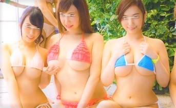 【ハーレム×中出し】スパワールドで巨乳人妻達に痴女られた♪爆乳おっぱい凝視してたら下乳見えまくりｗ中出しまでしちゃった❤